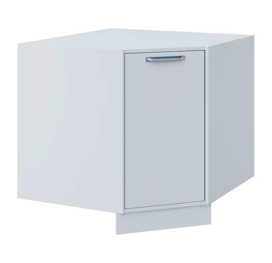 QSR - 9 spodní skříňka rohová, levá, 900x900x900, bílá